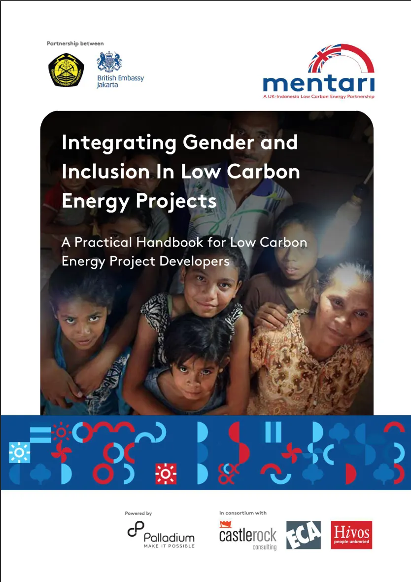 Cover of Integrating Gender and Inclusion in Low Carbon Energy Projects: A Practical Handbook for Low Carbon Energy Project Developers