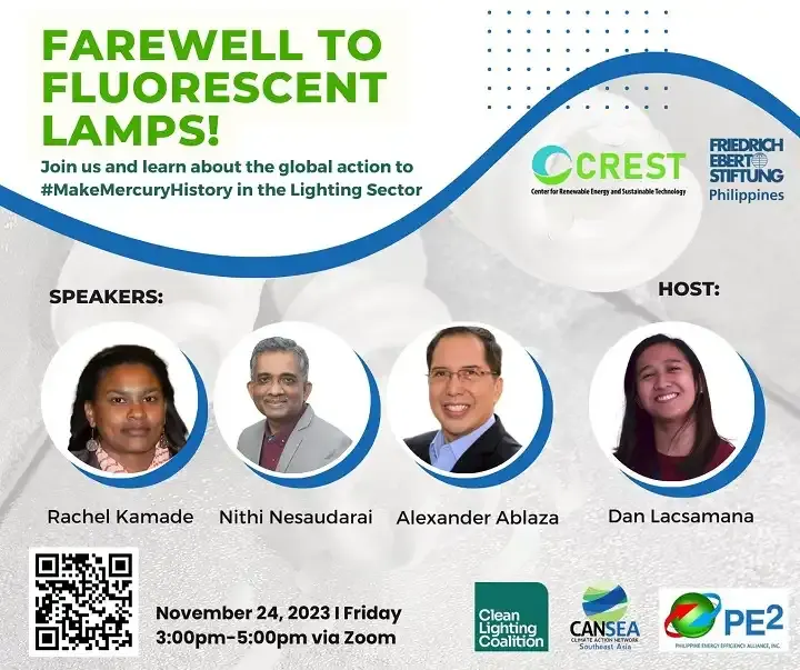 Photograph from the webinar Farewell to Fluorescent Lamps, held 24 Nov 2023