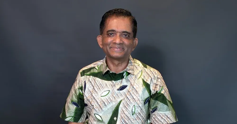 Nithi Nesadurai at the BFM 89.9 studio for the Earth Matters podcast